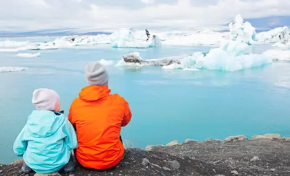 Father Son Glacier Lagoon Scenic Stop Jokulsarlon Travelreykjavik Medium