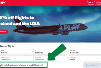 Play Airlines Stopover Feature In Flight Search.