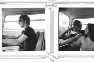 Snæland Travel Owners, Husband And Wife, On Tour In Monster Vehicle Trolli Summer 1972. Medium