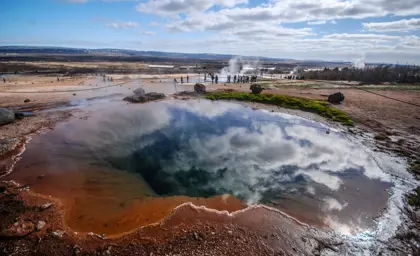 Geysir Geothermal Area Visitors Iceland Large