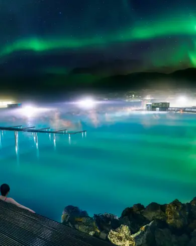 Blue Lagoon Northern Lights Winter Night Soak Iceland Travelreykjavik Medium