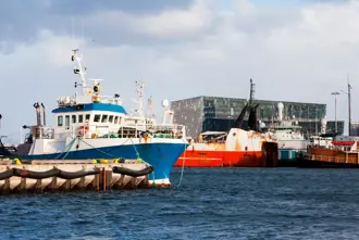 Harbor Area Reykjavik With Harpa Concert Hall In Background Large