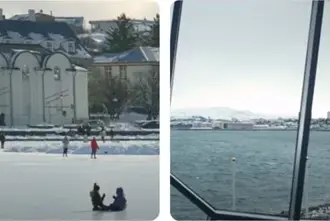 Black Mirror Crocodile Tv Show Filming Locations Iceland Tjornin Pond And Harpa In Reykjavik.