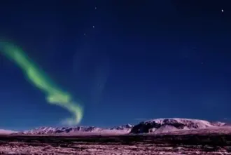Dark In Iceland Winter Northern Lights.