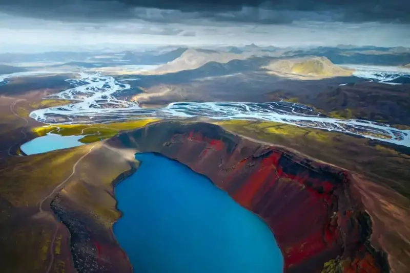 Ljotipollur Lake Aerial Fjallabak Nature Reserve Iceland Highlands Medium1600x1067