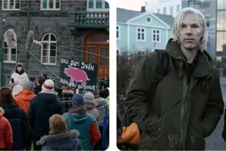 Fifth Estate Wikileaks Movie Filming Locations Iceland at Austurvollur in Reykjavik.