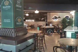 Jomfruin restaurant at Keflavik airport in Iceland.