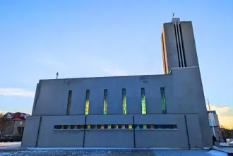 Laugarneskirkja Churc Reykjavik Iceland Medium