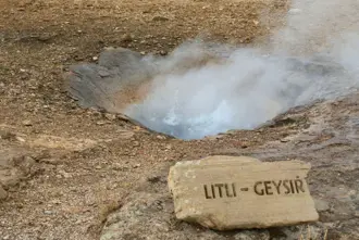 Little Geyser At Geothermal Area Iceland Large