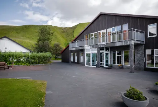 Exterior view of Hotel Katla in south of Iceland.