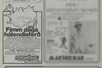 1983 Snaeland Travel Grimsson Advertises Five Day Highland Tour In Newspaper Medium