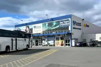 Bsi Bus Terminal Exterior Reykjavik Iceland.