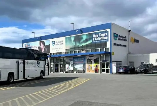 Bsi Bus Terminal Exterior Reykjavik Iceland.
