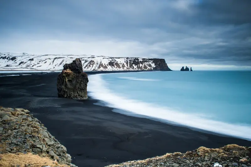 Reynisfjara Black Sand Beach Iceland Vik Coastline Scenic View Large2400x1800